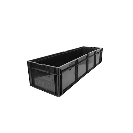 Galia Box Tote, 11-1/2 X 38-9/10 X 8-1/5H, Recyclable, Sustainable Plastic, Black